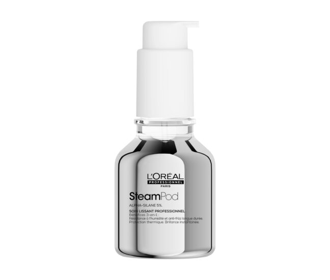 SteamPod Soin Lissant de L’Oréal Professionnel pour un lissage parfait sur tous types de cheveux.