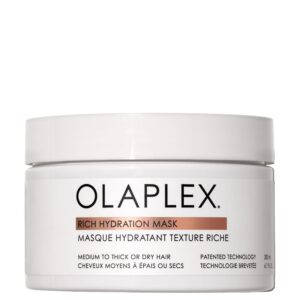 Le masque Olaplex RICH Hydratation est un masque ultra-hydratant pour cheveux secs ou épais.